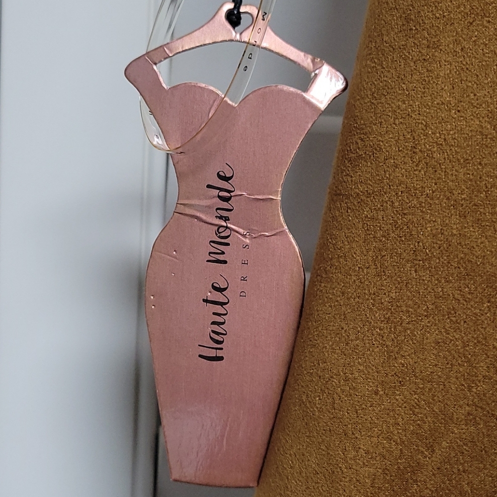 Haute Monde Brown Asymmetric dress Soft Material
